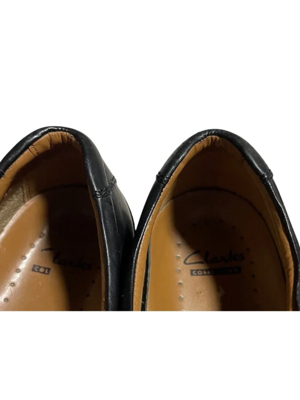 Clarks Mens Escalade Step Loafer Size 10.5 M Black Leather READ DESCRIPTION